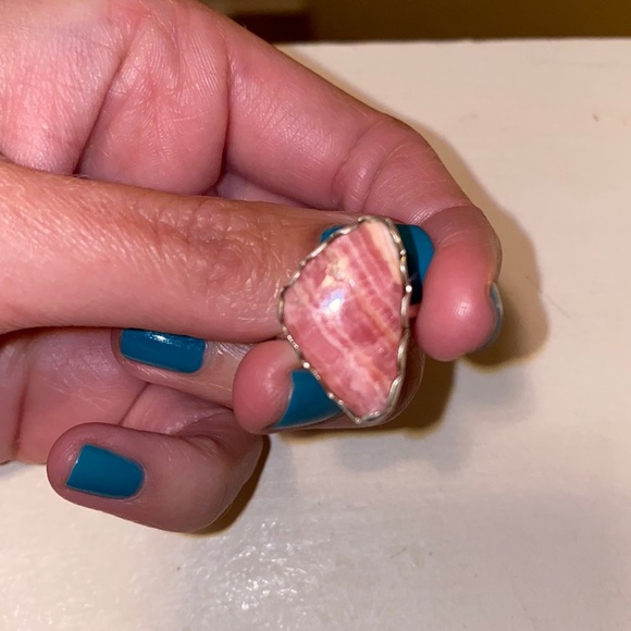 NWOT Rhodochrosite Sterling Silver Ring - Picture 2 of 5